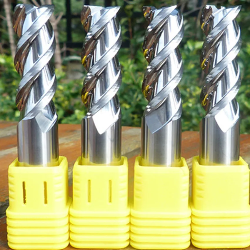 

VHM Cutting HRC55 3Flute 4mm 5mm 6mm 8mm 12mm Alloy Carbide Milling Tungsten Steel Milling Cutter End Mill For ALU