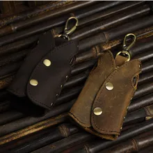 Мужской импортный frenzy из натуральной кожи, повседневная ключница, Мужская большая емкость, брелок для ключей, сумка для автомобиля с дистанционным управлением, сумки, кошельки для ключей