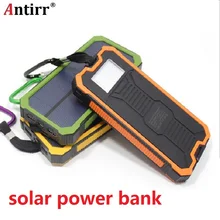 Открытый водонепроницаемый 8000 мАч Солнечное зарядное устройство Внешний аккумулятор светодиодный зарядное устройство для iPhone X 8plus