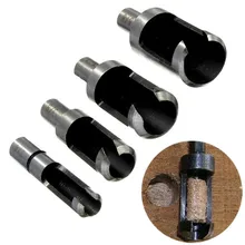 Hand Drill 2015 Promotion New Power Tool Mini Drill 3 Sets/lot _ 4pcs Carbon Steel Woodworking Plug Cutter Bits Cutting