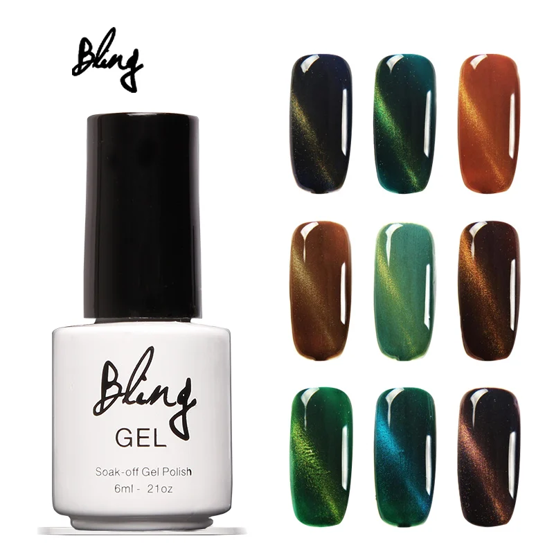 

Bling 3D Cat Eyes UV Nail Gel art Soak Off Magnetic Gel Lacquer Long-Lasting Magnet 6ml Cat Eye Gel Nail Polish