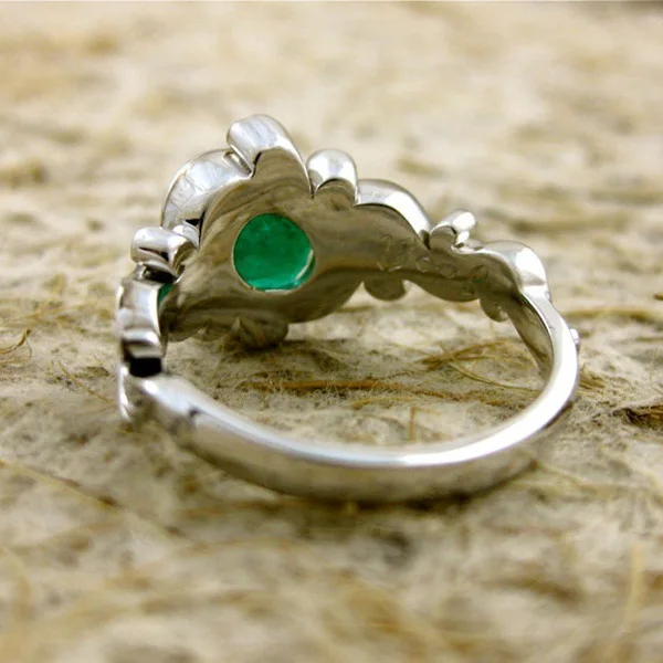 8 green stone rings for women