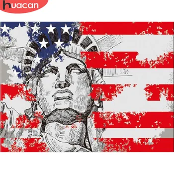 

HUACAN 5d Diamond Painting New Arrivals Flag American Full Square Diamond Mosaic Sale Beads Embroidery Painting Rhinestones