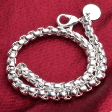 Новейший Высококачественный 925 пробы серебряный браслет, модные украшения для мужчин/женщин, лучший подарок на Рождество и день рождения