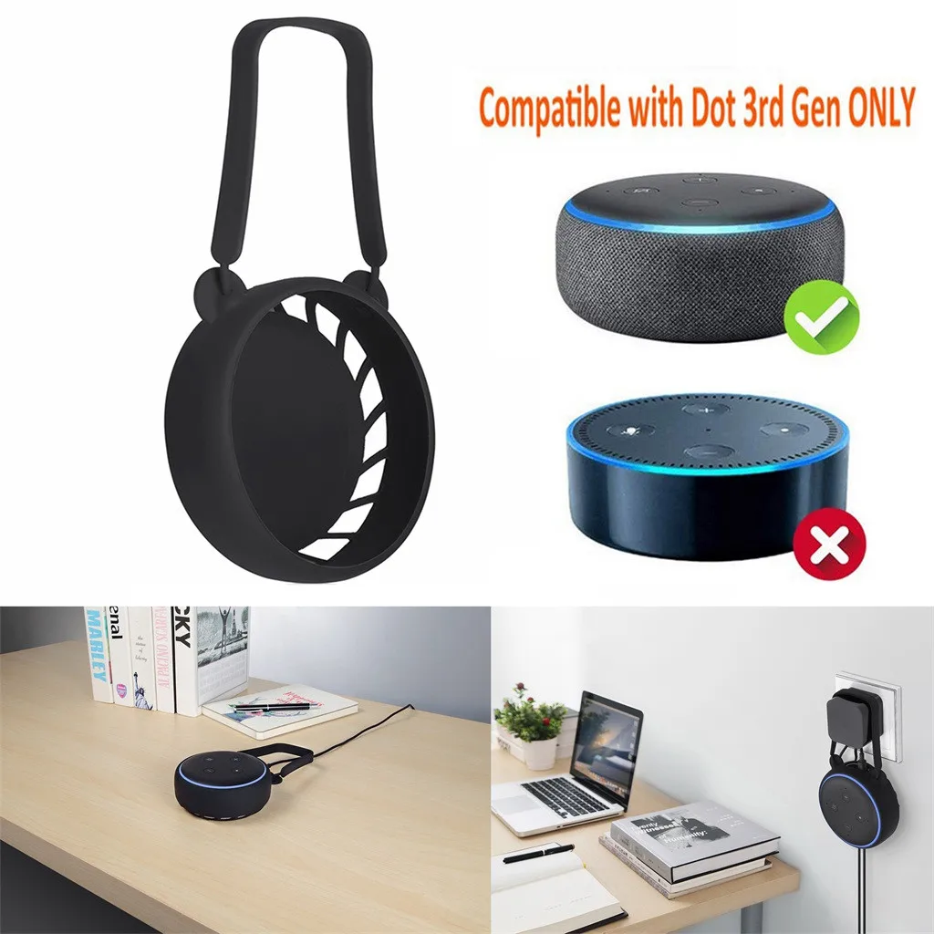 3 цвета настенное крепление, вешалка держатель кронштейн для Amazon Alexa Echo Dot спикер 3-го поколения и других круглых голосовых ассистентов