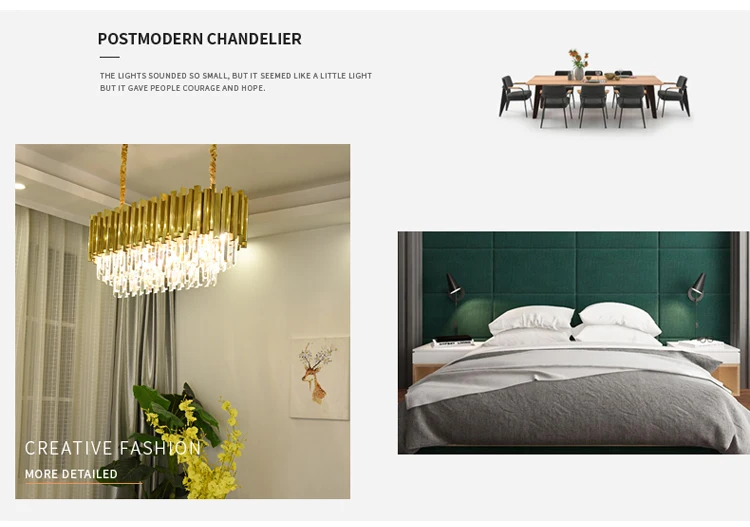 Легкие Роскошные хрустальные люстры постмодерн, простые модели комнаты, скандинавские американские роскошные виллы, ресторан, гостиная