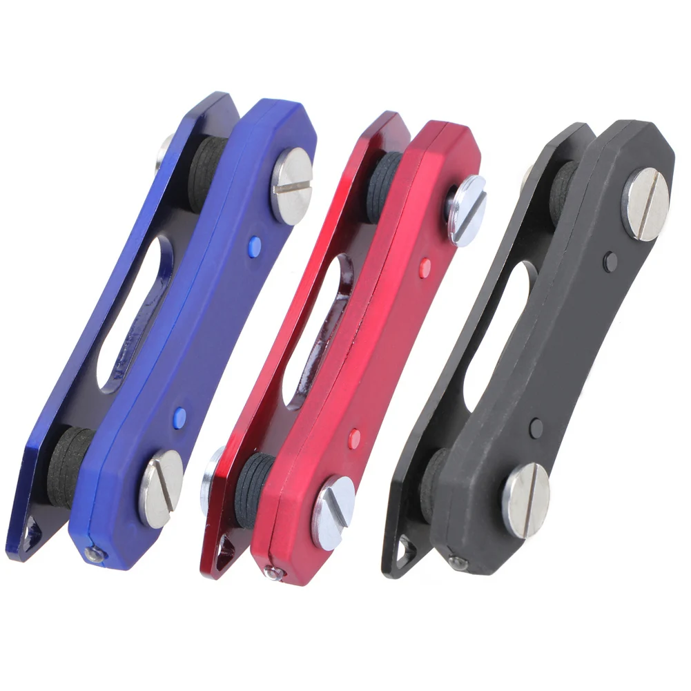 Portable Key Holder Organizer Clip Folder LED Keychain Ring EDC Pocket