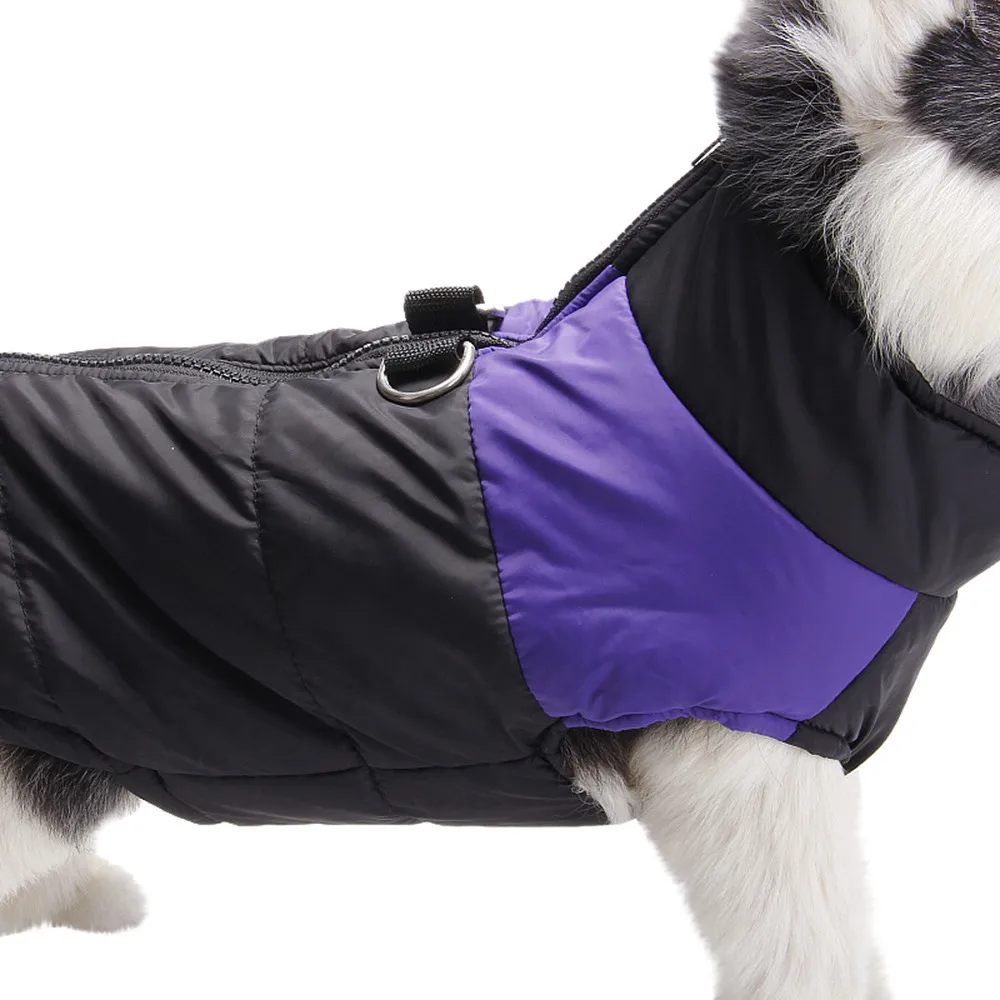 Пальто для домашних собак куртка пэчворк молния одежда для домашних животных зима для маленьких средних пальто для собак крупных пород куртка одежда, принадлежности для домашних питомцев теплая зима