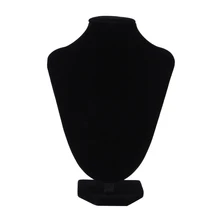 Небольшой размер ожерелье браслет Подвеска дисплей стойка черный бархат ювелирные изделия демонстрационный держатель Манекен колье Органайзер витрина