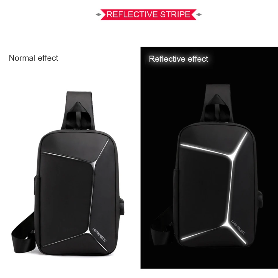 Crossbody حقيبة الرجال الصدر أكياس الذكور الكتف كيس بولسا عبر الجسم حزام النظارات الشمسية الصيف الأعمال السفر USB شحن رسل Crossbody حقيبة الرجال الصدر أكياس الذكور الكتف كيس بولسا عبر الجسم حزام النظارات الشمسية الصيف الأعمال السفر USB شحن رسل