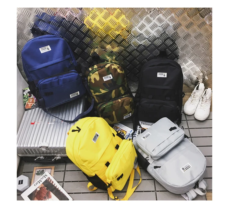Menghuo 2018 New 2PCS:Set Women Backpack Nylon Casual Detachable Travel Bags Unisex Men School Bag for Teenager Girls Mochilas_34-1_32