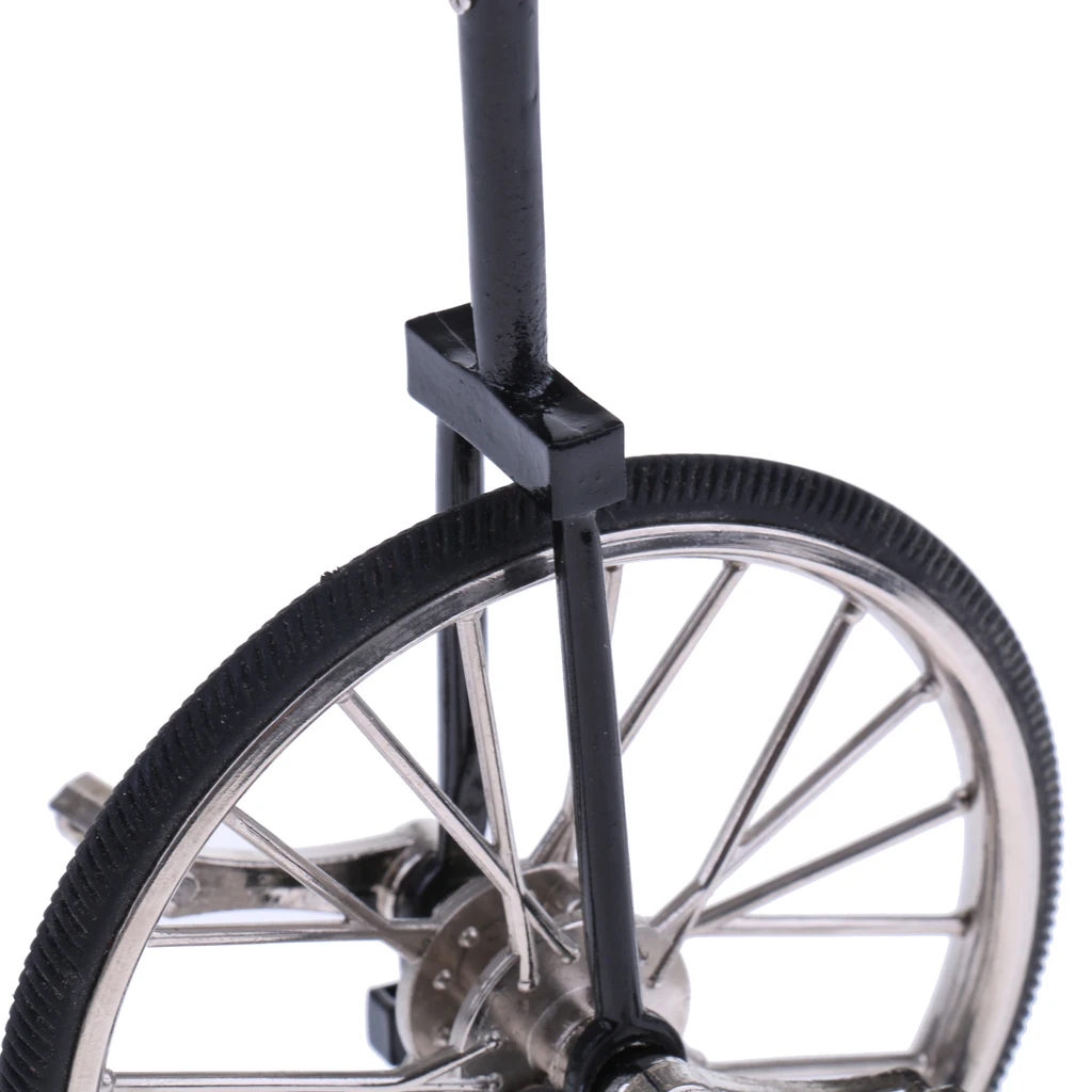 1:10 Minature Alloy Diecast Model Hobby Collection Unicycle Bike Cycle Bicycle Model w/ Stand Replica Kids Pretend Play Toy Gift