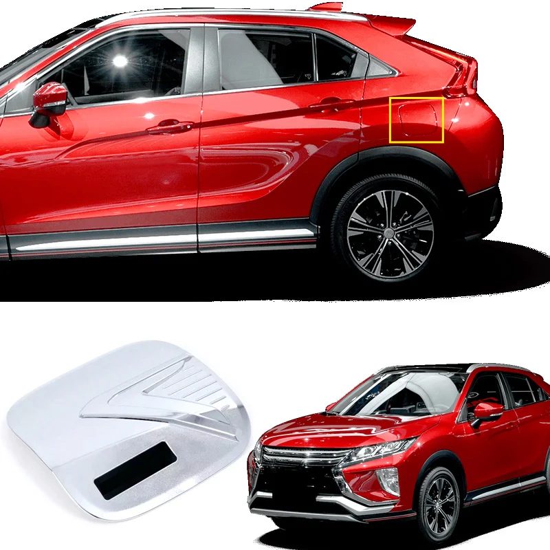 Стайлинг автомобиля крышка из АБС пластика для бензобака и масла наклейка Mitsubishi