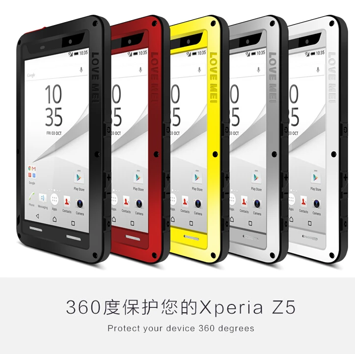 

LOVE MEI for Sony Z5 Hybrid Dropproof Phone Case Full Protect Cover for Sony Xperia Z5 E6683 Smartphone Powerful Outdoor Shell