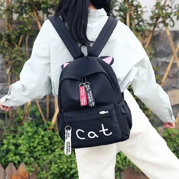 Japanese Harajuku Cat Backpack 1