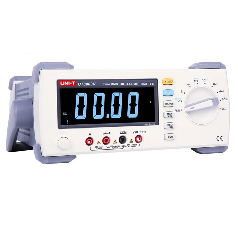 Goede UNI T UT8803N Bench Top Multimeter DMM True RMS EBTN DCV ACV DCA ACA Ohmmeter Inductie Capaciteit temperatuur meting
