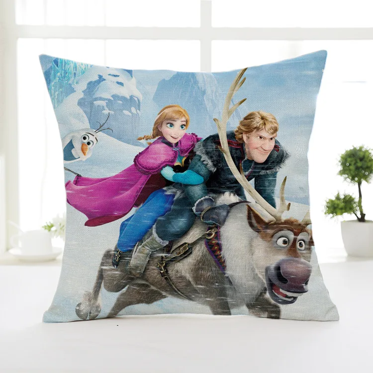 45x45 см чехол для подушки disney Frozen, домашний текстиль, детская парная наволочка для девочек, декоративные наволочки, чехол для гостиной