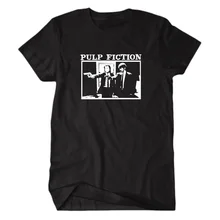 New Pulp Fiction Short Sleeve T Shirt 100 Cotton Classic Movie Shorts Accesories Cool And Funny