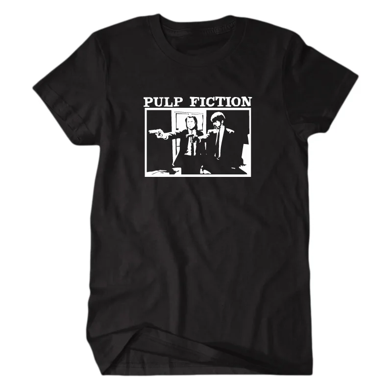 New Pulp Fiction Short Sleeve T Shirt 100 Cotton Classic Movie Shorts font b Accesories b
