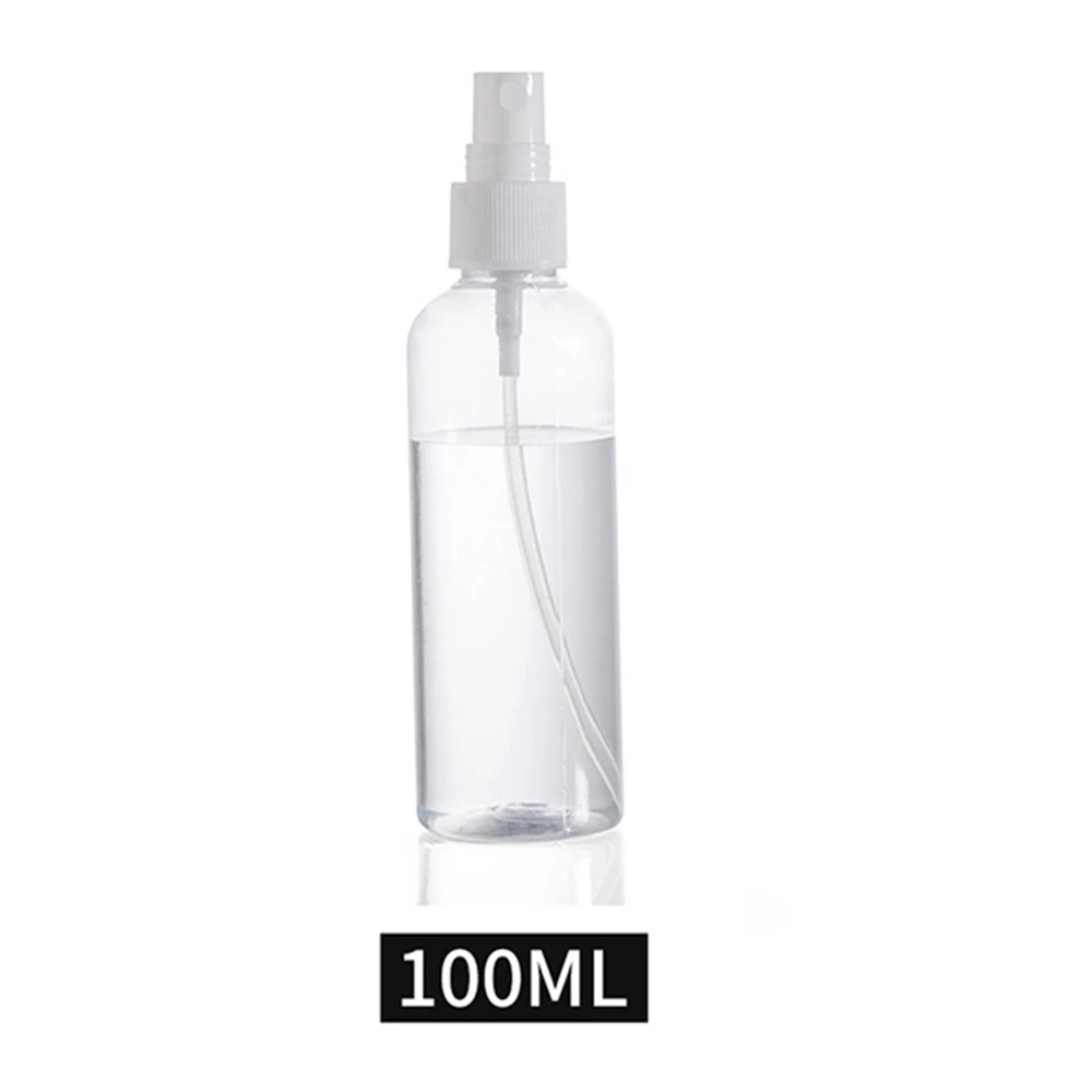 30 мл 50 мл 100 мл прозрачная пустая бутылка-спрей для путешествий пластмассовый распылитель случайного цвета маленький мини пустой Заправляемый спрей-бутылка - Цвет: 100 ML