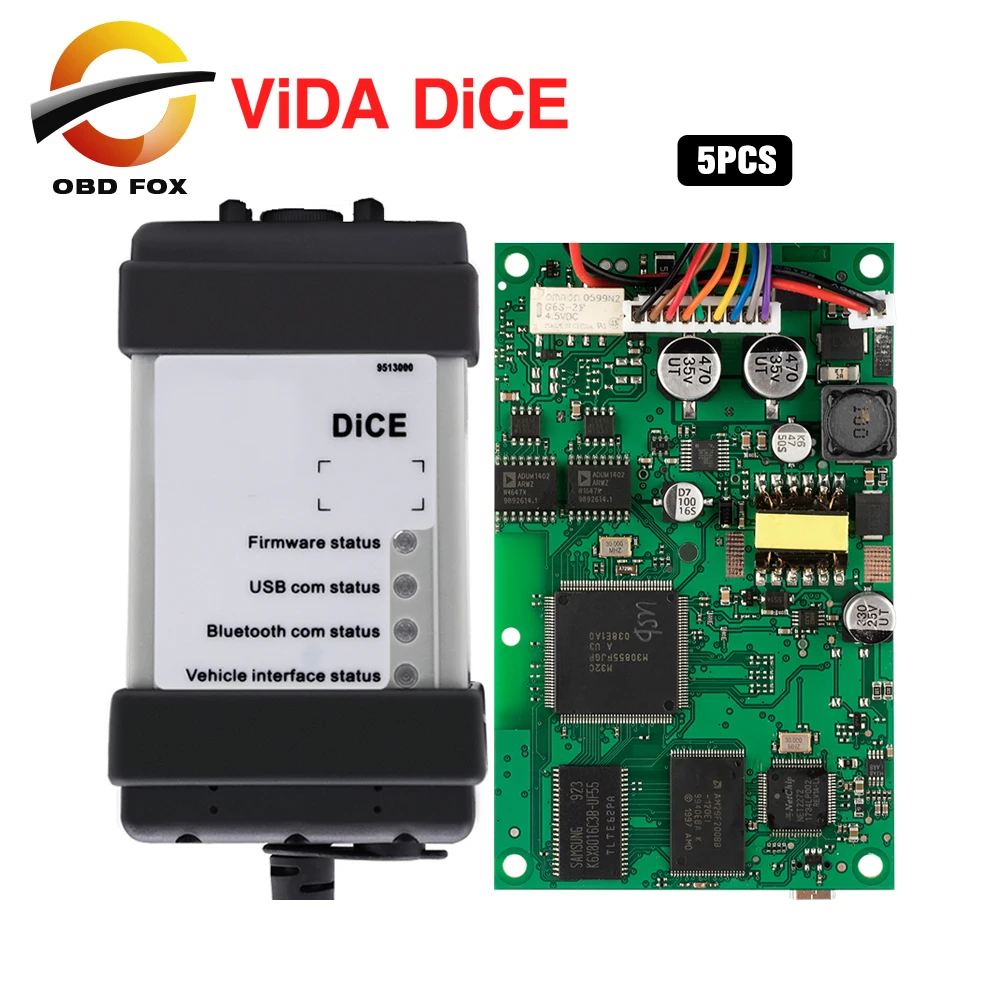 

For VOLVO vida dice full chip 2014d pro diagnostic tool vida dice for volvo code reader scanner blue pcb 5pcs/lot DHL free