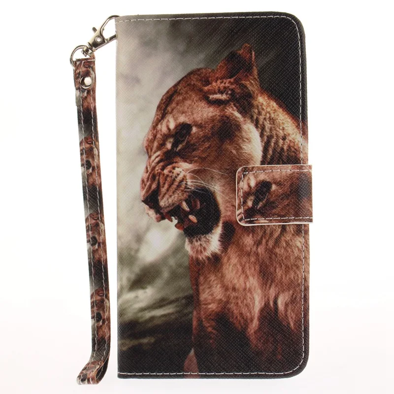 Модный кожаный чехол книжка с для чехла iphone 5S волком из мультфильма 5 SE чехлы