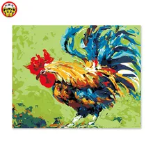 Цифровая самодельная картина маслом украшенная гостиная спальня диван фон петух