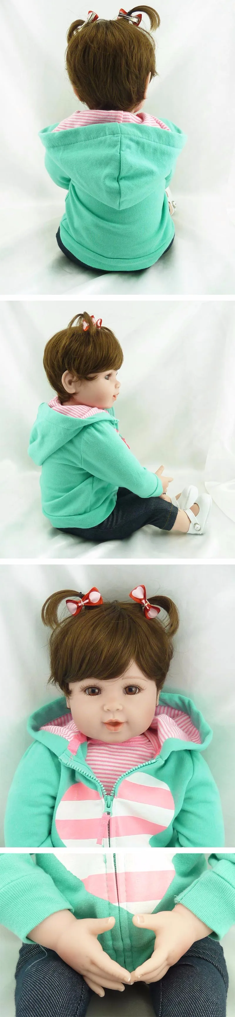 50 CM Силиконовые Reborn Baby девушка игрушки куклы реалистичные 20 inch новорожденных принцессы для малышей Кукла Bebe Reborn Girls bonecas