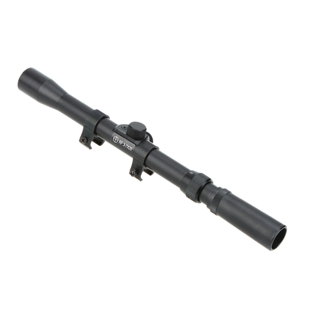 

3-7x20 Tactical Airsoft Riflescope Hunting Telescopic Optical Sniper Scope Sight Rifle Gun Weapon Scopes With Mounts Crosshair