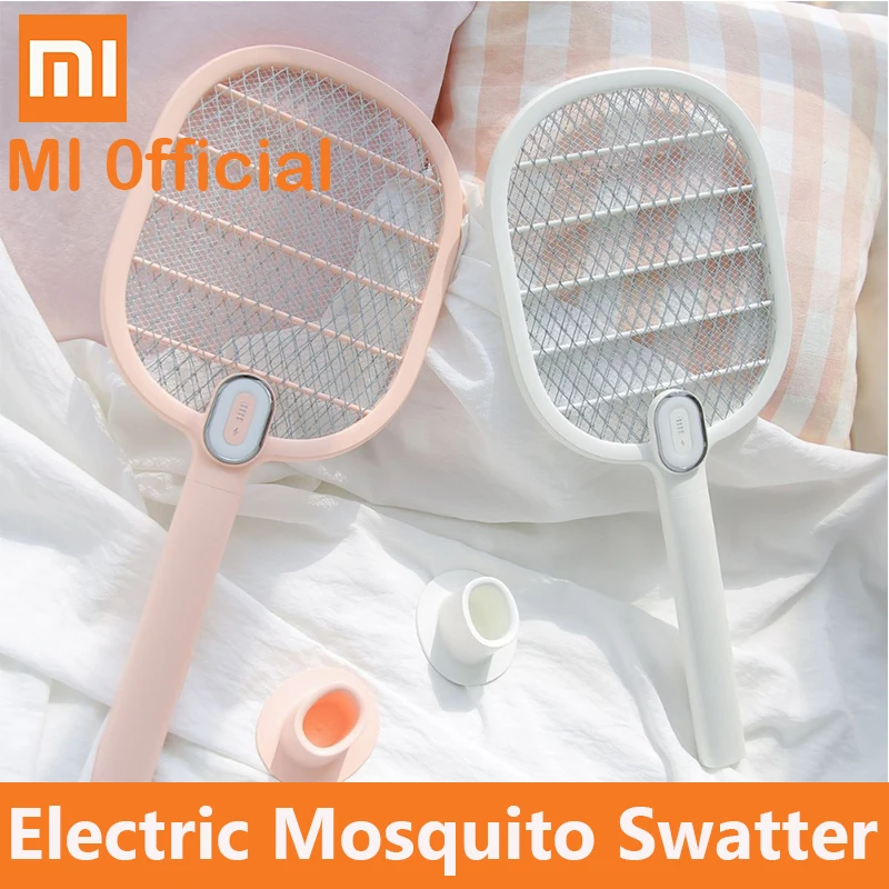

Xiaomi mijia Electric Mosquito Swatter Portable LED Electric Insect Mosquito Bug Fly Dispeller Killer Racket 3-Layer Net