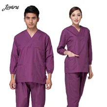 Новая медицинская одежда, набор для женщин и мужчин, медицинская форма с длинным рукавом, униформа медсестры, одежда для кормления, одежда для салона красоты, униформа медсестры