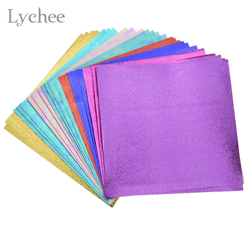 Lychee 40pcs Laser Shinning Origami Paper DIY Kids Folded Paper Craft