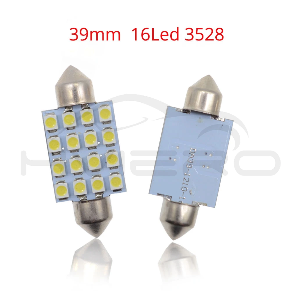 Белый 31 мм 36 мм 39 мм 41 мм DC 12 В C5W C10W 1210 3528 16SMD Festoon Dome Светодиодная панель для автомобиля лампа для чтения клиновидные лампы авто потолочный светильник