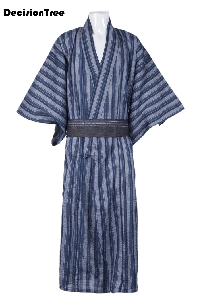 

2019 black classic japanese samurai clothing men's warrior kimono without obi traditional yukata haori halloween costume