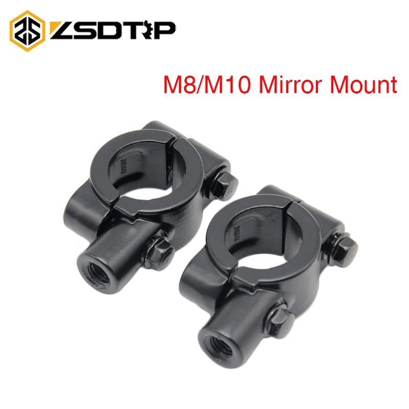 ZSDTRP Universal 22mm Aluminum Motorcycle Handlebar Rear View Mirror Mount Handle Bar Bracket