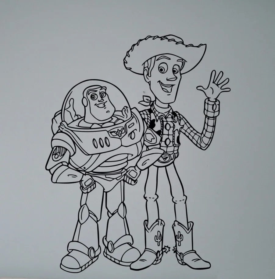 22 デザイン ストーリーバズ ライトイヤーウッディジェシーブルズアイポテトヘッドセクシーな犬壁ビニールデカール漫画ステッカー保育園インテリア壁画 Toy Story Stickers Nursery Decorvinyl Decal Aliexpress