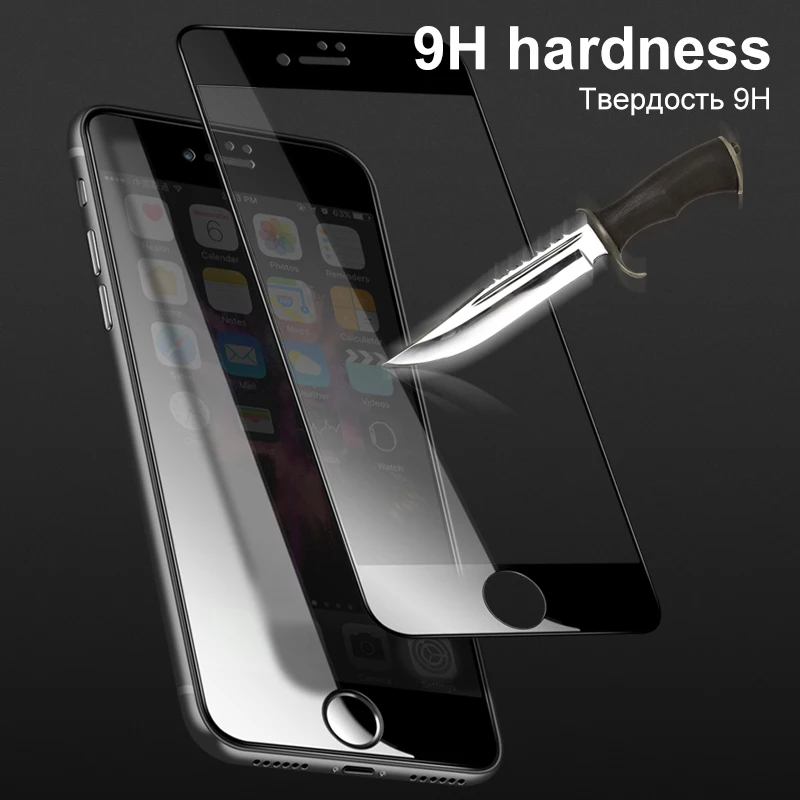 Coolreall уровень твердости 9H 3D мягкий край Полное покрытие закаленное стекло для iPhone