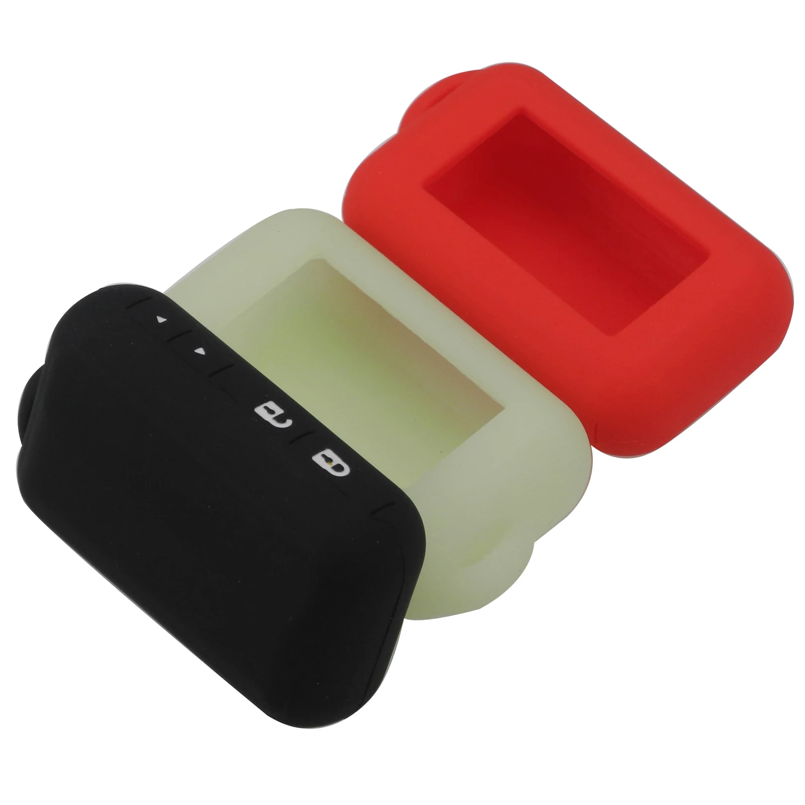 

Jingyuqin Russian LCD Remote Controller for Starline E90/E60/E62 Two Way Car Alarm Silicone Car Key Cover Case