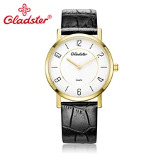 Gladster Japan Move Мужские t Miyota Роскошные модные бизнес мужские кварцевые часы кожаные мужские наручные часы повседневные ультратонкий, мужской подарок