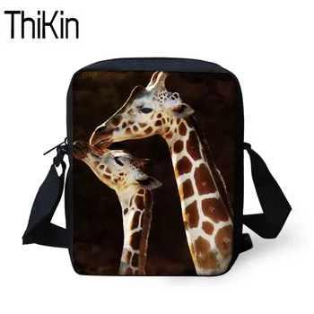 

THIKIN Women Handbags 3D Giraffe Printing Shoulder Messenger Bag for Phone Wallets Girl Cute Mini Kindergarten Bagpack Book Bags