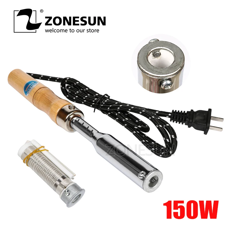 Электрический паяльник ZONESUN 150 Вт с горячим тиснением тиснение печать логотипа