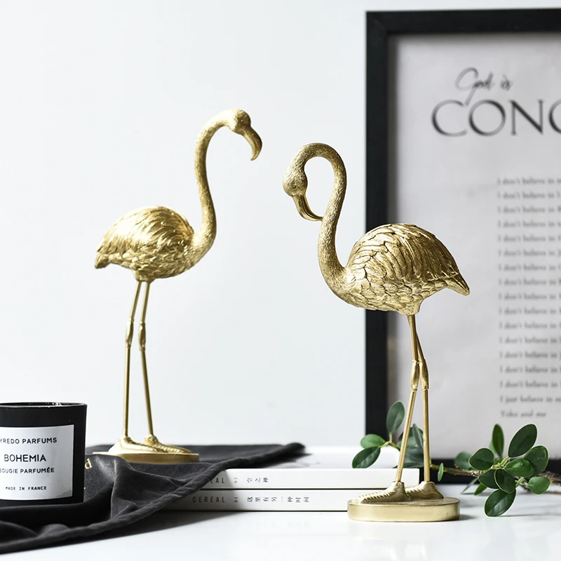 Нордический Золотой Фламинго украшения маленькие украшения Гостиная ТВ кабинет индивидуальная креативная мебель