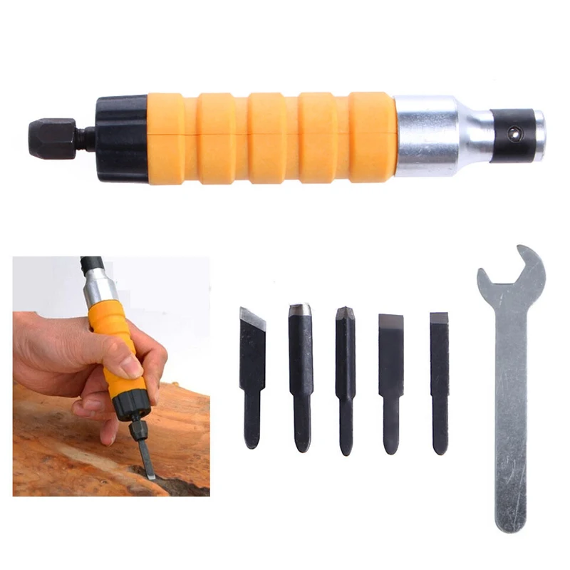 

220V Woodworking Electric Carving Machine Carving Chisel Tool with 5 Carving Blades For Woodworking