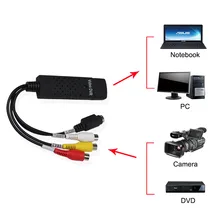 Карта видеозахвата адаптер VHS на DVD USB EasyCAP 2,0 Аудио Видео Захват конвертер для Win7/8/XP/Vista