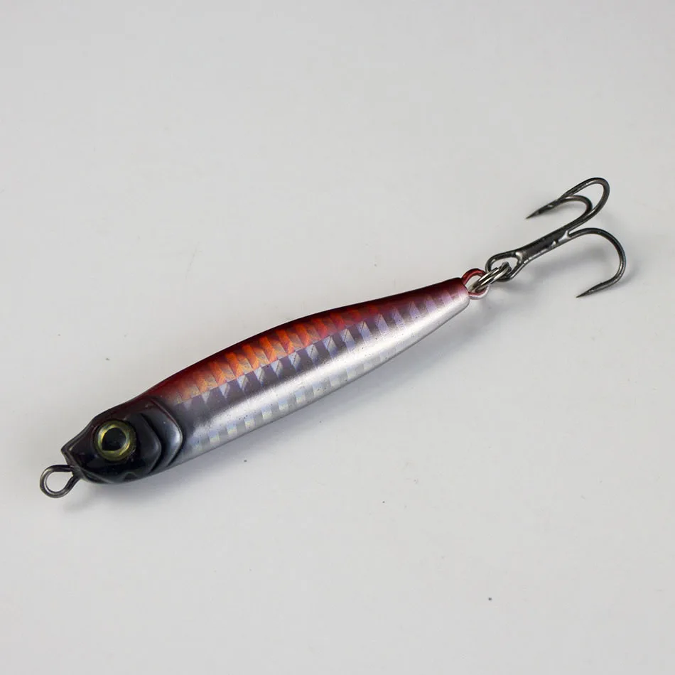 5pcs/lots Fishing Lure Saltwater jigging lures Lead metal sea bass jig MJ053 40g with assist