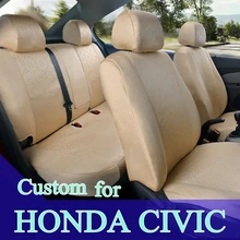 Tailored seat covers for Honda civic car seat cover ice silk seat cushions car styling interior accessories sets with headrest