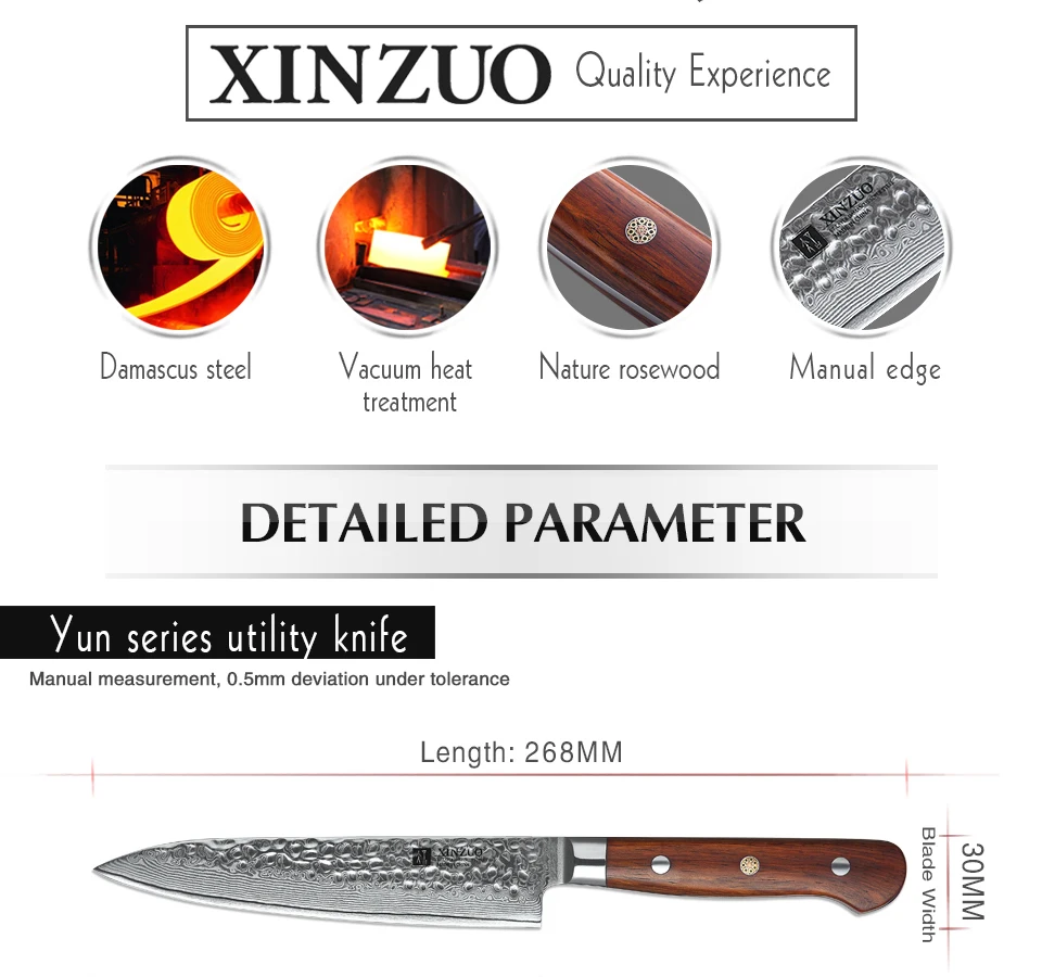 Xinzuo 6 knife utility faca utilitário vg10