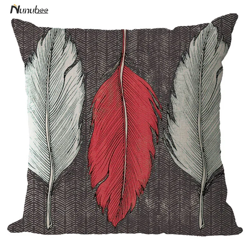 18"PillowCase All Kinds of Feathers Cushion Cover Chair Seat Throw Euro