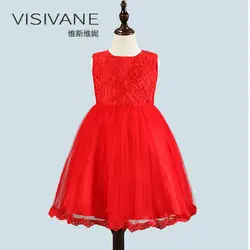 Новое Кружевное платье принцессы с бантом для девочек, детская одежда для девочек в европейском стиле, весеннее милое платье до колена с