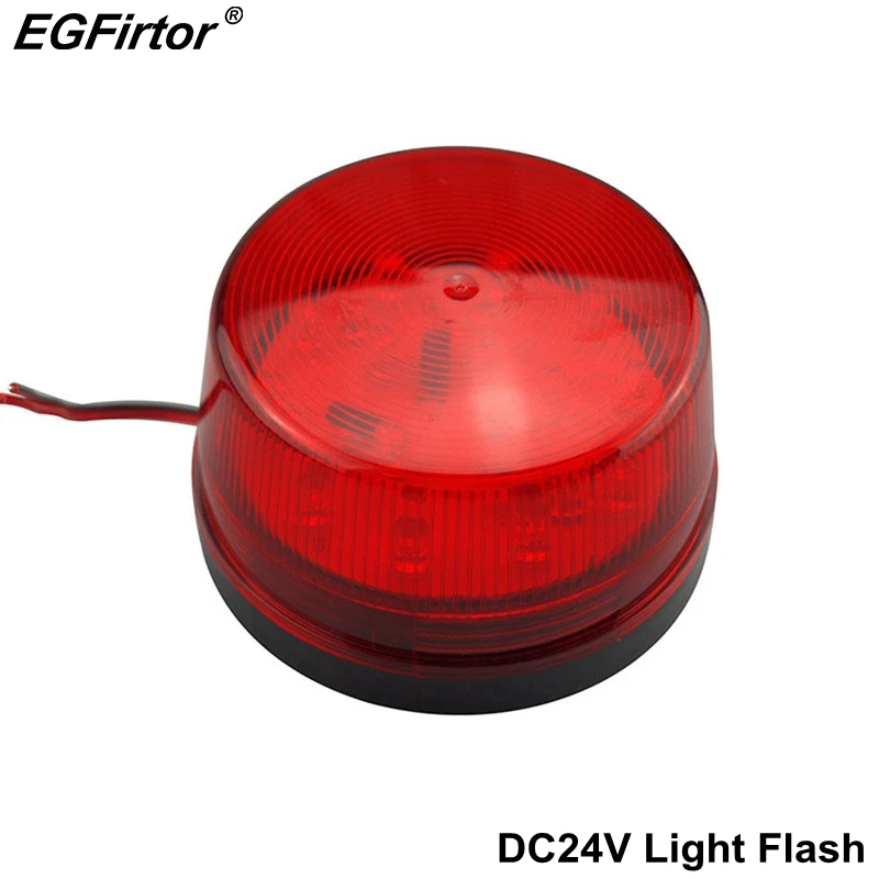 Security Alarm DC12V Light Strobe Signal Safety Warning Red Flashing